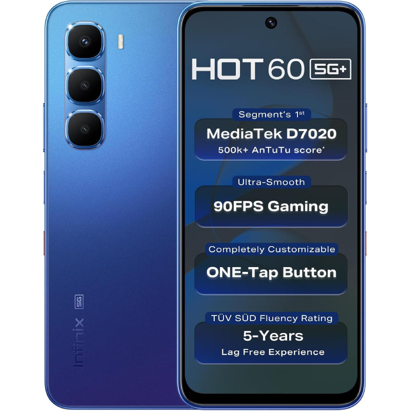 Infinix Hot 60 5G, 6GB Ram, 128GB - Shadow Blue