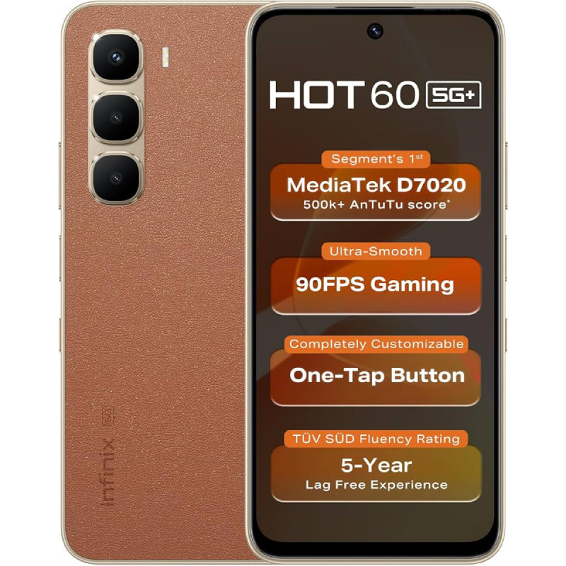 Infinix Hot 60 5G, 6GB Ram, 128GB - Caramel Glow