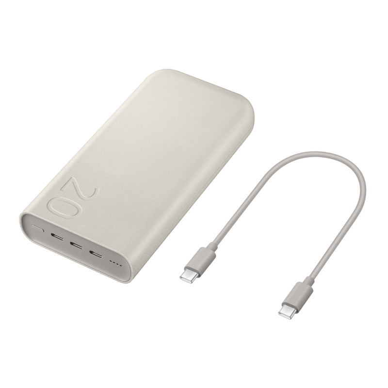 Samsung Power Bank 20000mAh. 45W, PD-C 3 Port, EB-P4520 - Beige