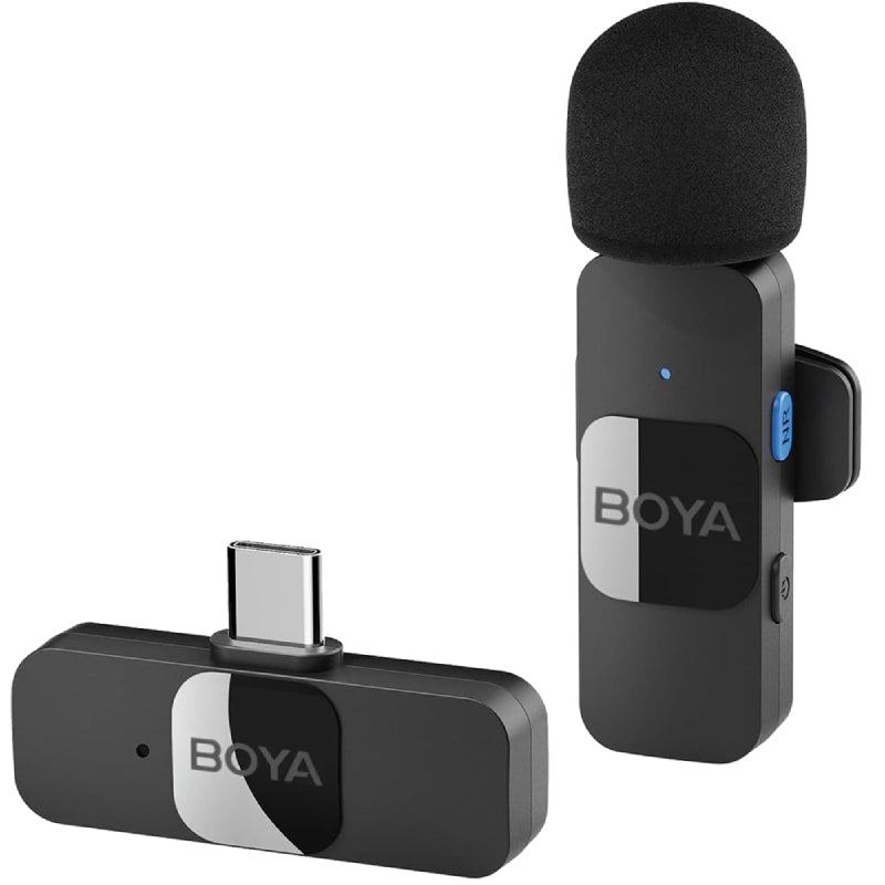 Boya Wireless Microphone, Type-C, BY-V10 - Black