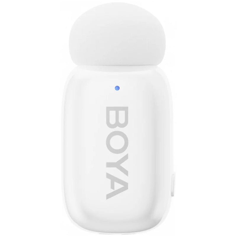 Boya Mini-13 2in1 2.4GHz Dual Channel Wireless Microphone With Noise Cancelling, Lightning and Type-C Receiver - White