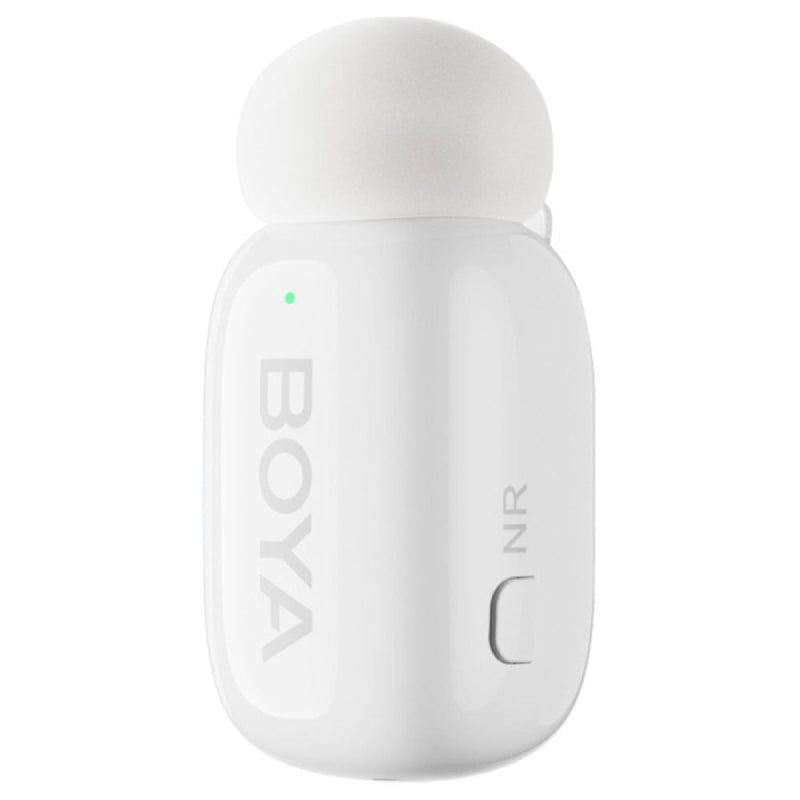 Boya Mini-13 2in1 2.4GHz Dual Channel Wireless Microphone With Noise Cancelling, Lightning and Type-C Receiver - White