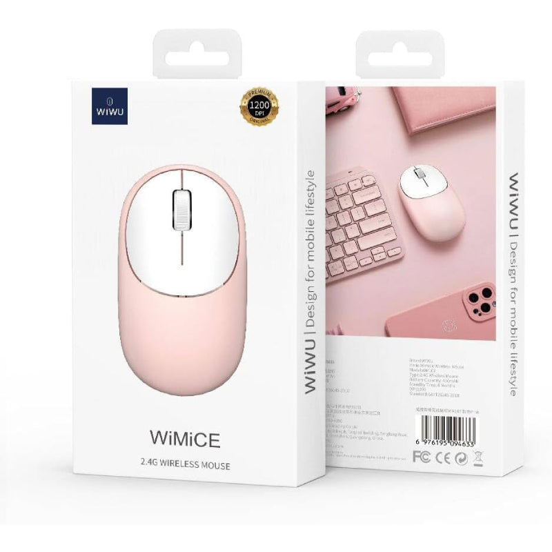 Wiwu WM107 Wireless  Mouse - Pink