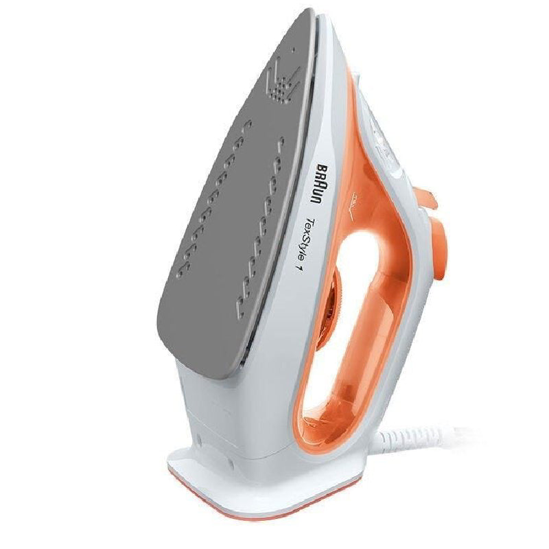 Braun TexStyle 1 Steam Iron, 1900 Watt, 220ml, SI1009OR - Orange & White 