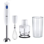 Braun MultiQuick 1 Hand Blender, 450 Watt, 600 ml, with Whisk and Chopper, MQ10.202MWH - White