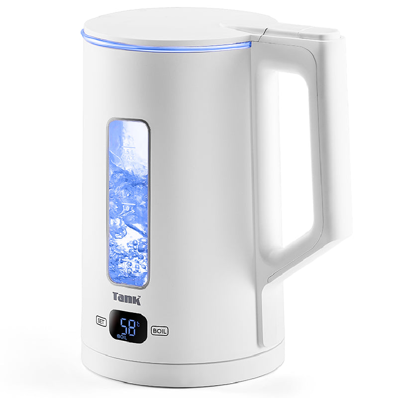 Tank Safe Touch Glass Digital Kettle, 1.5L, 1500 Watts, LED Light, DG-2338-ES - Silver