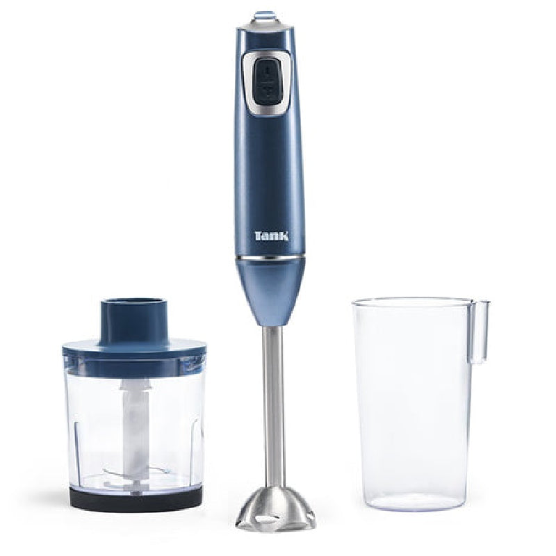 Tank Hand Blender With Chopper, 5 Speed Control + Turbo, 600 Watts, CM-6003-1 - Graphite&Silver
