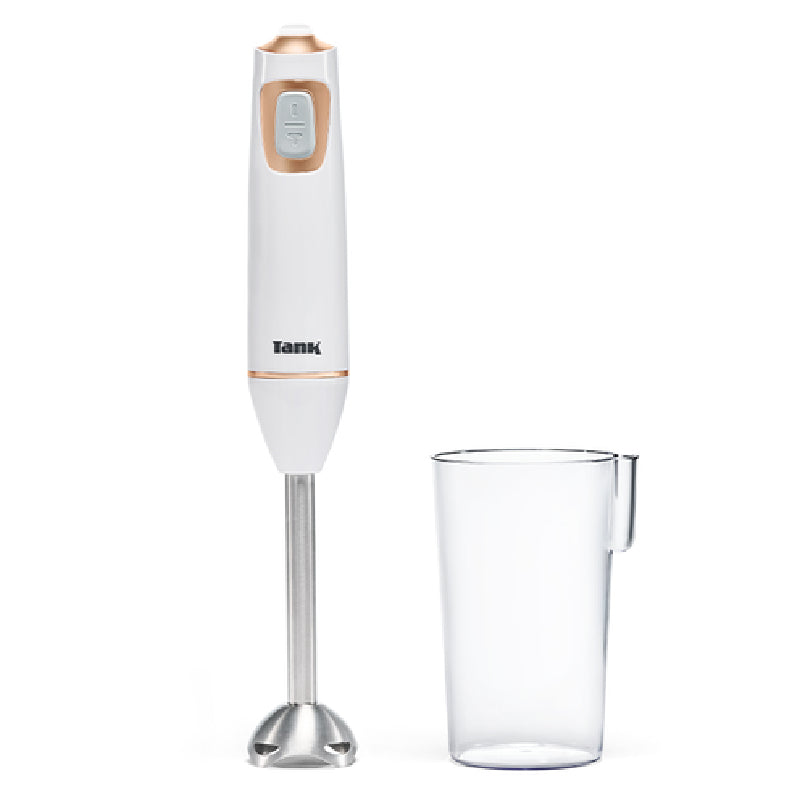 Tank Hand Blender, 5 Speed Control + Turbo, 600 Watts, CM-6003-1 - Gold&White