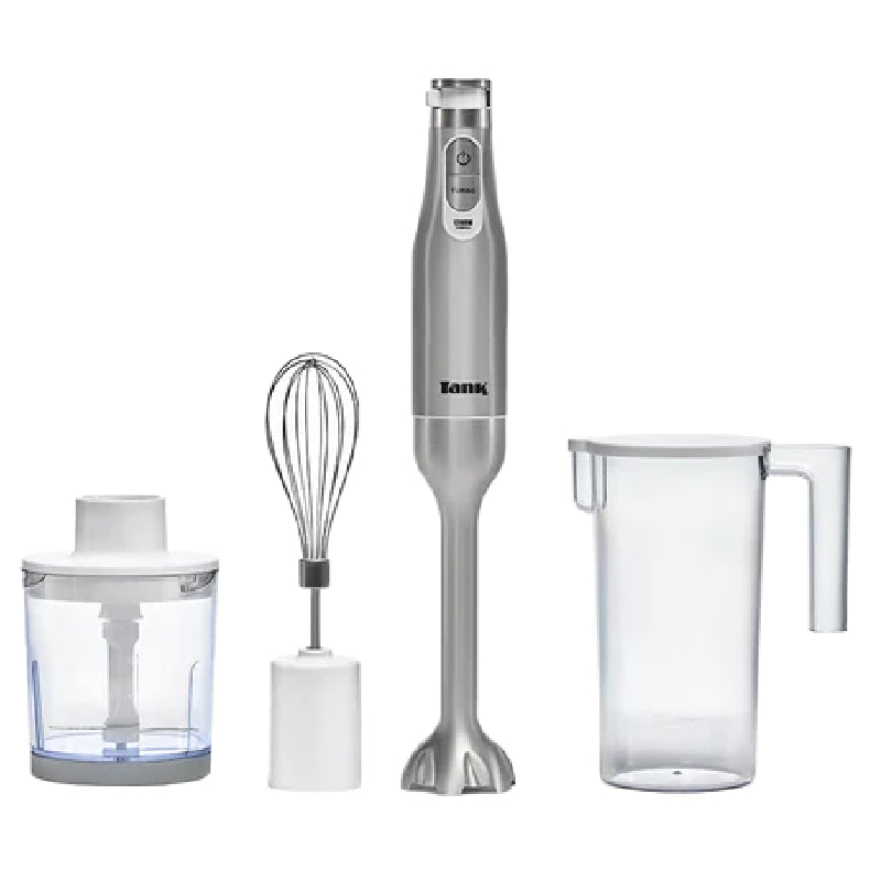 Tank Hand Blender With Chopper, 6 Speed Control + Turbo, 1200 Watts, CM-6004 - White