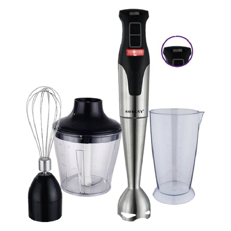 Sokany 4in1 Hand Blender, 1000 Watt, Sk-758-n - Black&Silver