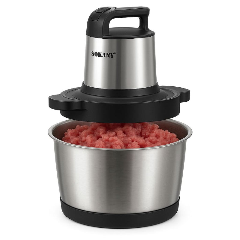 Sokany Electric Chopper, 6.5 Liter, 1500 Watt, Sk-YM-7033A - Stainless Steel