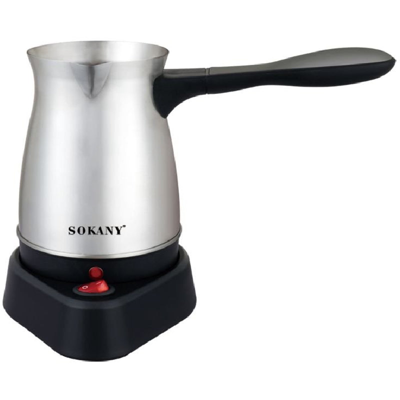 Sokany Turkish Coffee Maker, 500 ml, 5 Cups, SK-214 - Silver