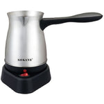 Sokany Turkish Coffee Maker, 500 ml, 5 Cups, SK-214 - Silver