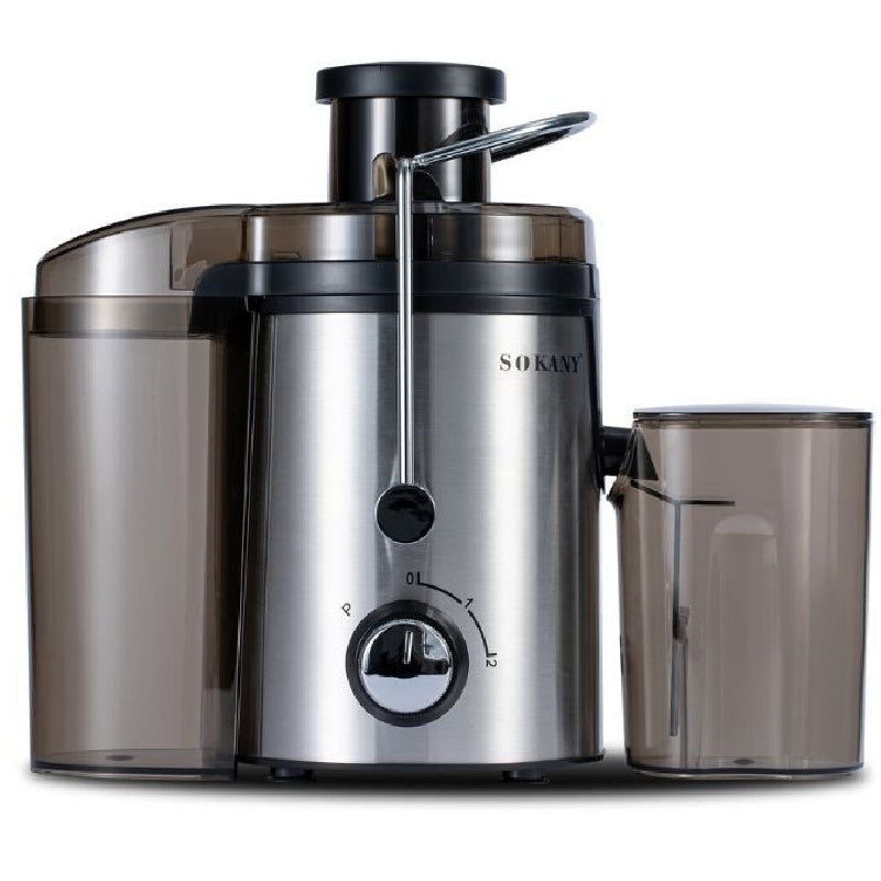 Sokany Juice Extractor, 800 ml, 500 Watt, SK–JK-175 - Silver&Black