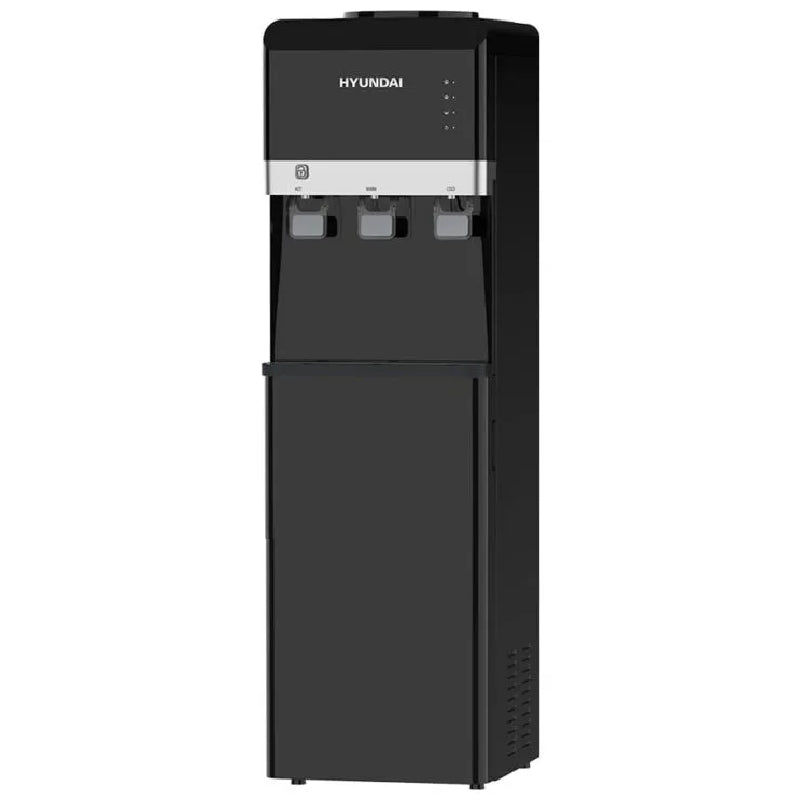 HYUNDAI Water Dispenser With Cabinet, Top Loading, 3Taps, HYU-582-B - Black