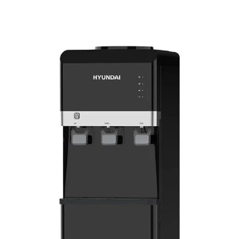 HYUNDAI Water Dispenser With Cabinet, Top Loading, 3Taps, HYU-582-B - Black