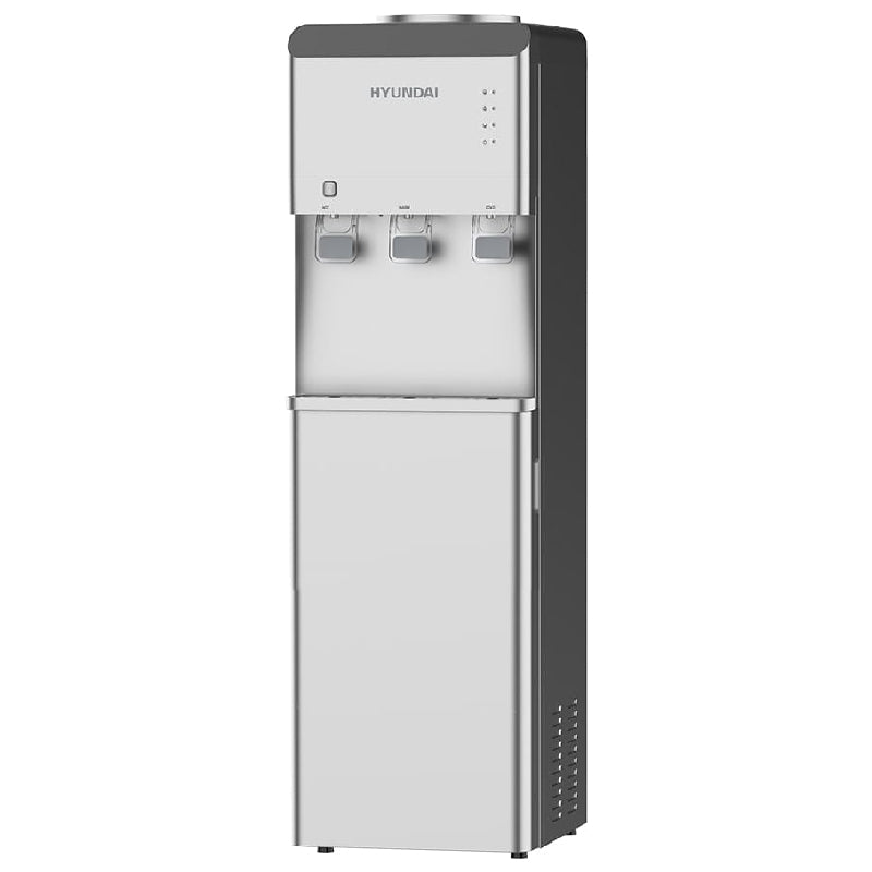 HYUNDAI Water Dispenser With Cabinet, Top Loading, 3Taps, HYU-582-S - Silver