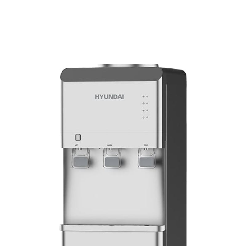 HYUNDAI Water Dispenser With Cabinet, Top Loading, 3Taps, HYU-582-S - Silver