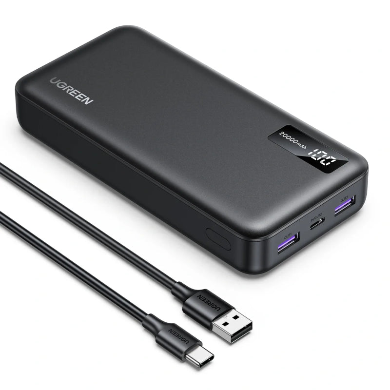 Ugreen PB312 Two-way Fast Charging Power Bank, 20W, 20000mAh, 25683 - Black