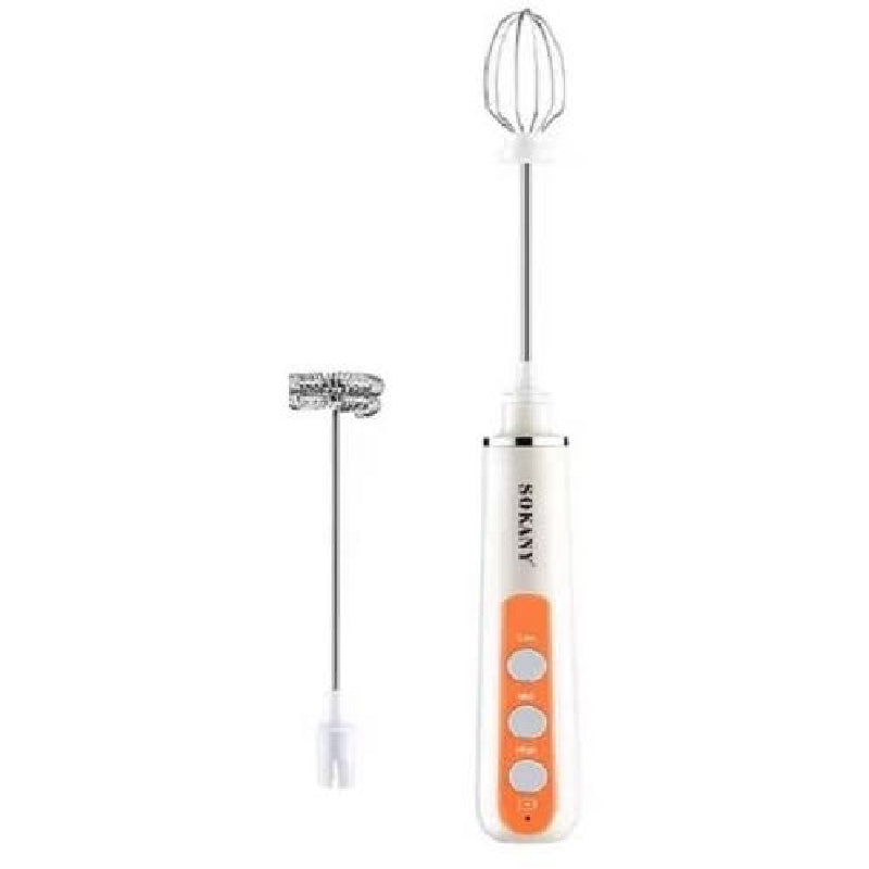 Sokany Rechargeable Coffee Hand Mixer, 1200mAh, SK-02014 - White