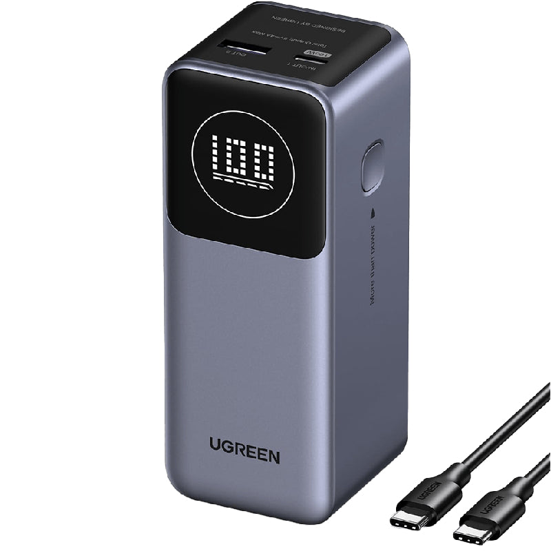 Ugreen Nexode Power Bank, 12000 mAh, 100W, 2 Port, PB724 - Black