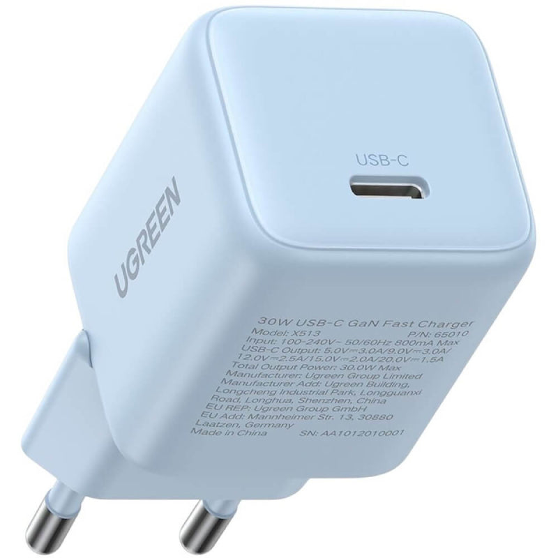 Ugreen X513 Wall Charger, 30W - Blue