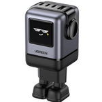 Ugreen Robot Wall Charger, 100W, 4 Ports - Gray