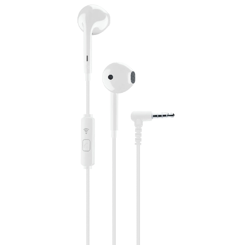 Cellularline Voice Capsule Wired Earphone, 3.5MM AUX - White
