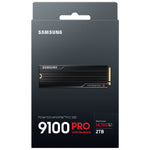 Samsung 9100 Pro Heatsink Hard Disk SSD, NVMe-M2, 2TB, VAP2T0CW - Black