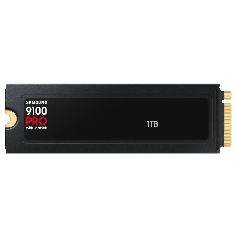 Samsung 9100 Pro Heatsink Hard Disk SSD, NVMe-M2, 1TB, VAP1T0CW - Black