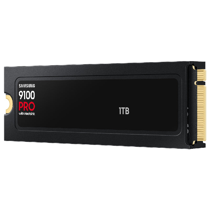 Samsung 9100 Pro Heatsink Hard Disk SSD, NVMe-M2, 1TB, VAP1T0CW - Black