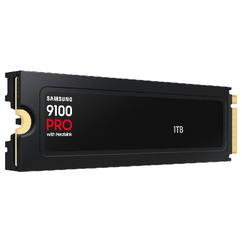 Samsung 9100 Pro Heatsink Hard Disk SSD, NVMe-M2, 1TB, VAP1T0CW - Black