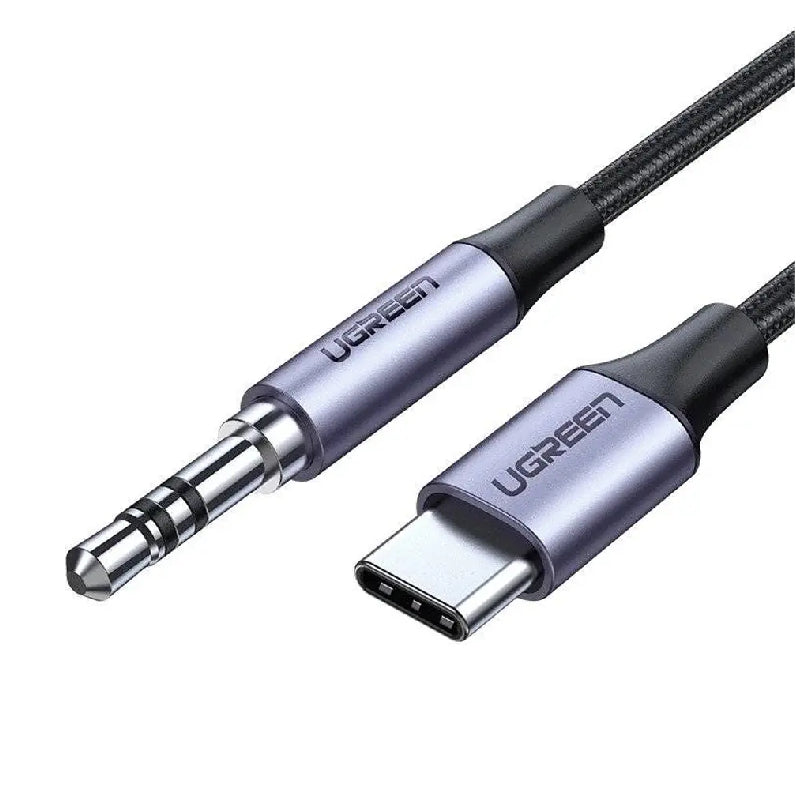 Ugreen AV143 Audio Cable Type-C To AUX 3.5mm , 2.4A, 1M - Black