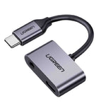 Ugreen 50596 Audio Adapter Type-C To AUX 3.5mm&Type-C - Black