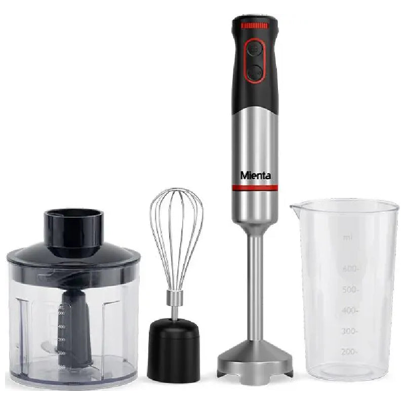 Mienta Hand Blender, 1000 Watt, Multi Accessories, HB111038A - Black
