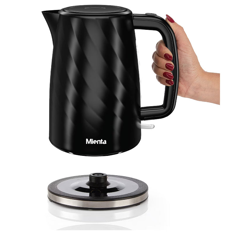 Mienta Electric Kettle, 1.7 Liter, 2200 Watt, EK201937A - Black 