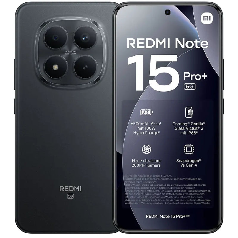 Xiaomi Redmi Note 15 Pro+ 5G, 12GB Ram, 512GB - Black