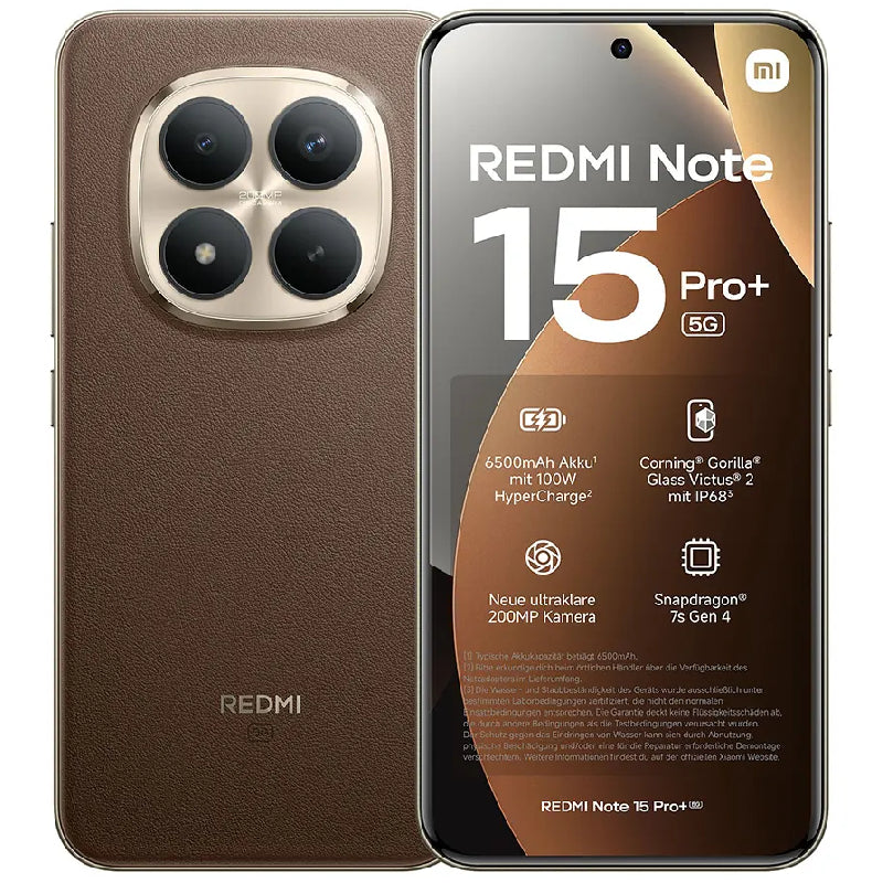 Xiaomi Redmi Note 15 Pro+ 5G, 12GB Ram, 512GB - Mocha Brown