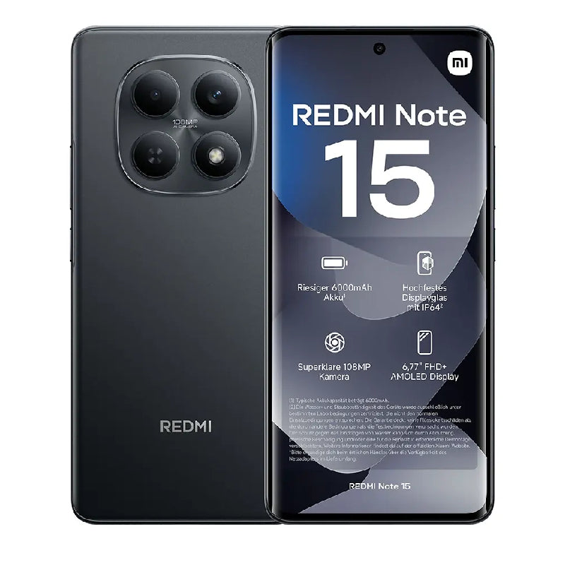 Xiaomi Redmi Note 15 4G, 6GB Ram, 128GB - Black