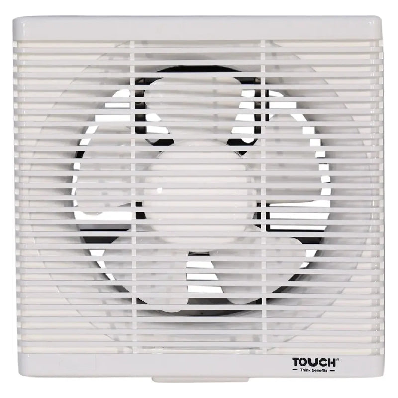 Touch Ventilating Fan, Frame 25*25cm, Inner Fan Diameter 20cm, 2 Directions, 35 Watt, 40206 - White