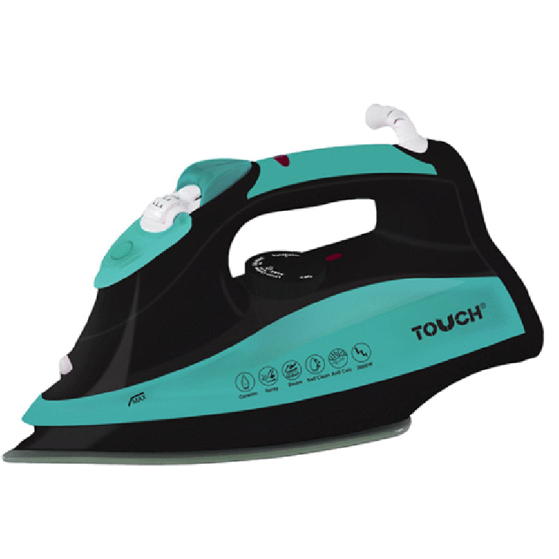 Touch Grand Max Steam Iron, 2600 Watts, 350 ml Tank, 40445 - Turquoise & Black