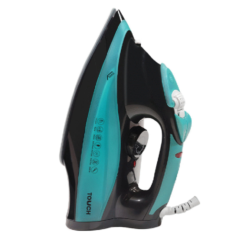 Touch Grand Max Steam Iron, 2600 Watts, 350 ml Tank, 40445 - Turquoise & Black