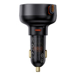 Baseus Enjoyment Pro Retractable USB-C Car Charger, 60Watt - Black