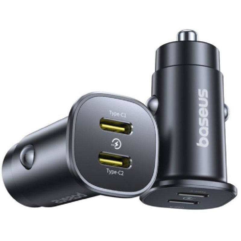 Baseus GoTrip Car Charger, 30Watt - Black