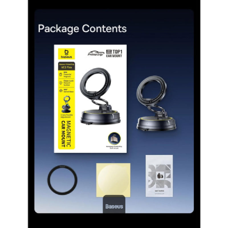 Baseus PrimeTrip VC2 Flex Magnetic Car Holder - Black