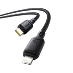 Baseus Silky Series Cable, Type-C To Lightning, 20Watt, 1M - Black