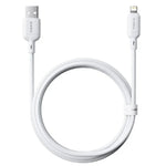 Baseus Silky Series Cable, USB-A To Lightning, 2.4A, 2M - White (2 Year Warranty)