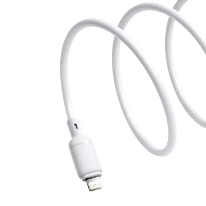 Baseus Silky Series Cable, USB-A To Lightning, 2.4A, 1M - White (2 Year Warranty)