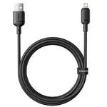 Baseus Silky Series Cable, USB-A To Lightning, 2.4A, 2M - Black (2 Year Warranty)