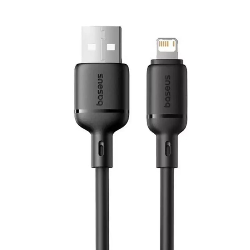 Baseus Silky Series Cable, USB-A To Lightning, 2.4A, 2M - Black (2 Year Warranty)